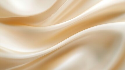 Obraz premium Powder-filled vanilla tone gradient background with smooth satin texture, perfect for cosmetic beauty banners with ample copy space