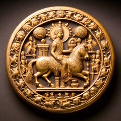 Kushan Gold Coin Coins from the Kushan Empire often depicting ki