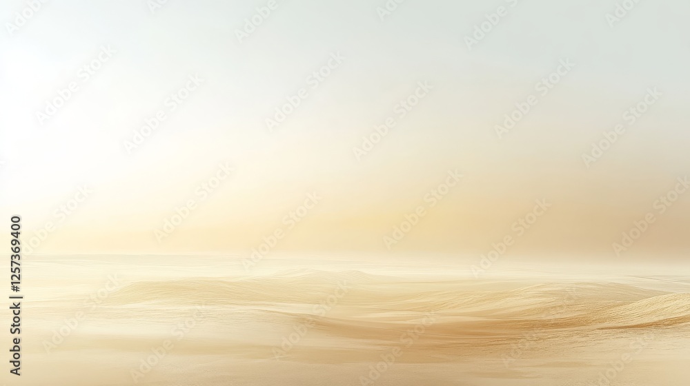 Poster abstract landscape featuring undulating sand or material with gradient backdrop
