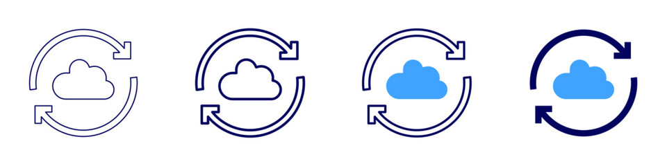 Data protection strategies icon in 4 different styles. Thin Line, Line, Bold Line, Duotone. Duotone style. Editable stroke