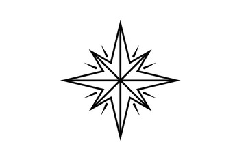 Obraz premium A striking black and white graphic featuring a starburst design perfect for adding a touch of modern elegance to your projects. Use it as a logo, background or design element.