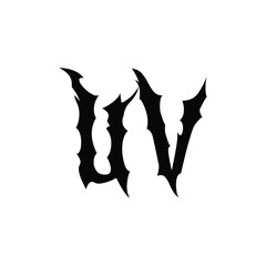 UV monogram logo design letter text name symbol monochrome logotype alphabet character simple logo