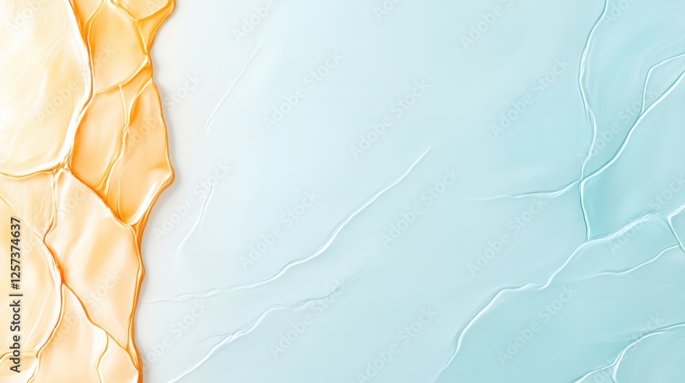 Poster textured abstract background in warm orange and cool blue tones for design projects