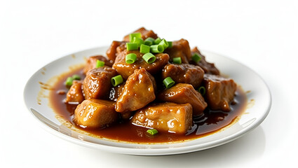 "Glazed Teriyaki Chicken with Green Onions – A Savory Asian Delight"