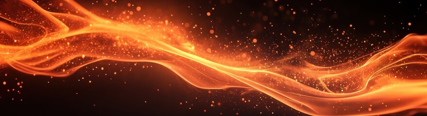 Obraz premium Abstract Fiery Flowing Energy Design