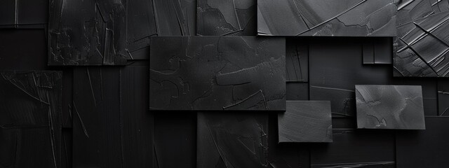 Intersecting Lines on Black Background for Design, Banner Template, Minimalist Abstract Wallpaper with Copy Space, Simple Geometric Modern Wallpaper for Text Placement and Creative Use