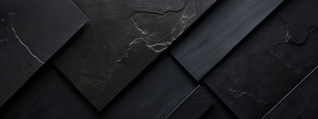 Intersecting Lines on Black Background for Design, Banner Template, Minimalist Abstract Wallpaper with Copy Space, Simple Geometric Modern Wallpaper for Text Placement and Creative Use