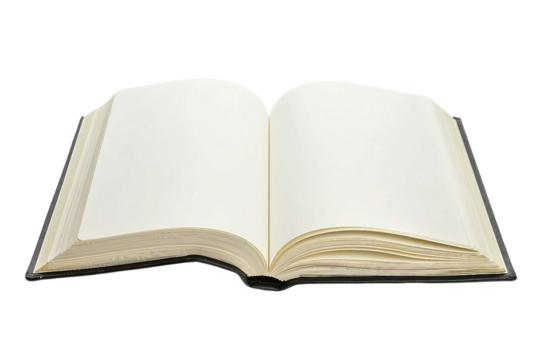 Plain cover paperback book isolated on transparent background