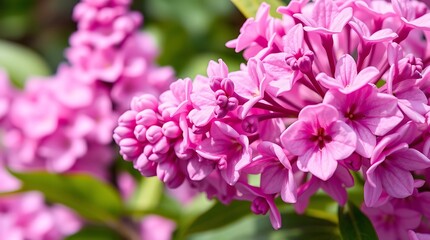 Fototapeta premium Pink Lilac Flower Closeup with Soft Petals in Dolly Shot for Modern Artistic Floral Photography and Design