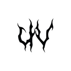 UV monogram logo design letter text name symbol monochrome logotype alphabet character simple logo