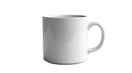 empty white mug 3d render icon isolated on white background