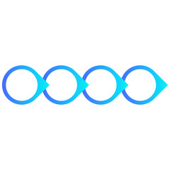 Fototapeta premium Blue Circle Infographic