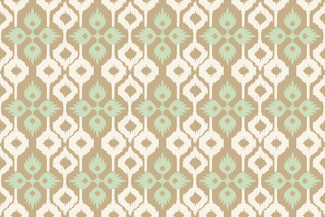 Ikat border geometric ethnic oriental pattern traditional background.folklore tribal vector illustration.Aztec style beautiful embroidery.ancient art of arabesque, kente cloth, interior, carpet