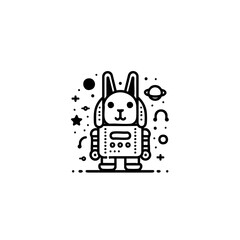 Futuristic animal robot vector illustration with a sleek and modern design. Perfect for sci-fi projects, branding, merchandise, and digital art.