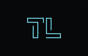 Illustration of creative typography featuring stylized letters T and L with a minimal blue color theme, suitable for branding and graphic design inspiration.