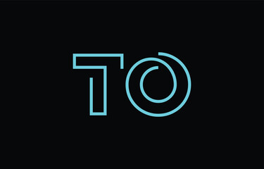 Illustration of creative typography featuring stylized letters T and O with a minimal blue color theme, suitable for branding and graphic design inspiration.