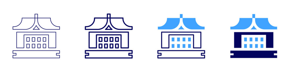 Home seller tips icon in 4 different styles. Thin Line, Line, Bold Line, Duotone. Duotone style. Editable stroke