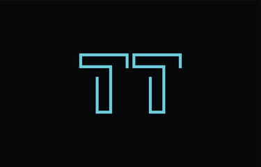 Illustration of creative typography featuring stylized letters T and T with a minimal blue color theme, suitable for branding and graphic design inspiration.