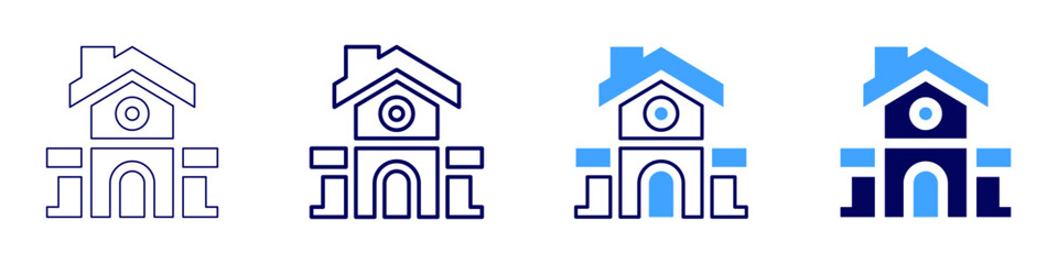 Investment property opportunities icon in 4 different styles. Thin Line, Line, Bold Line, Duotone. Duotone style. Editable stroke