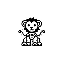 Futuristic animal robot vector illustration with a sleek and modern design. Perfect for sci-fi projects, branding, merchandise, and digital art.