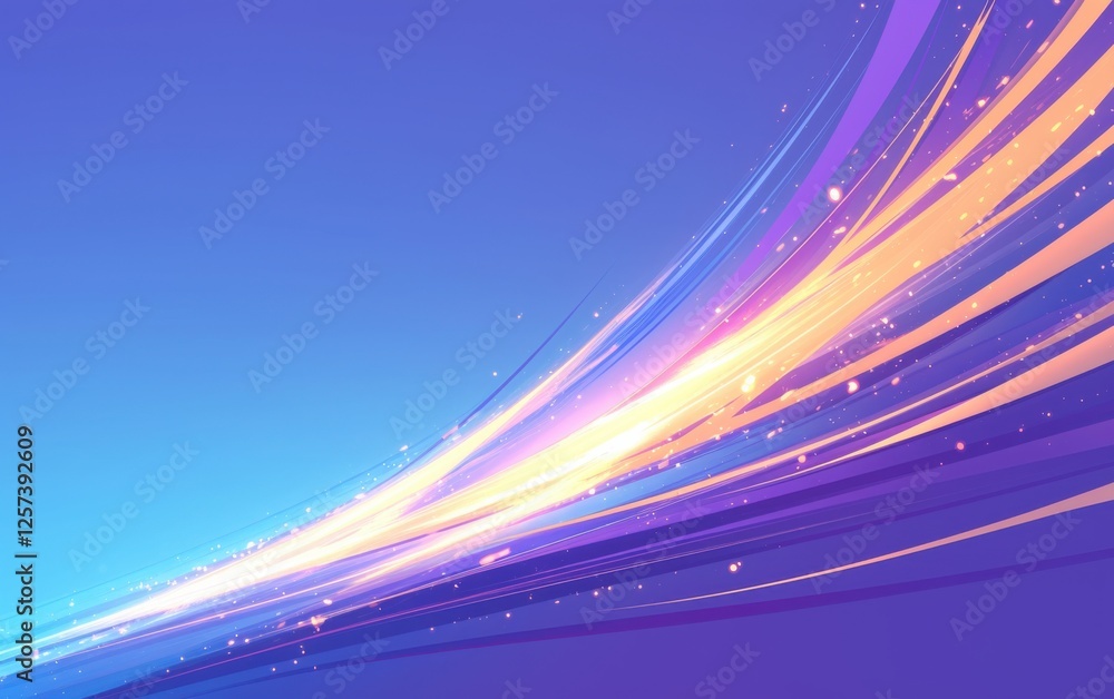 Sticker abstract vibrant energy trails background with vibrant energy trails and dynamic color flows. emphas