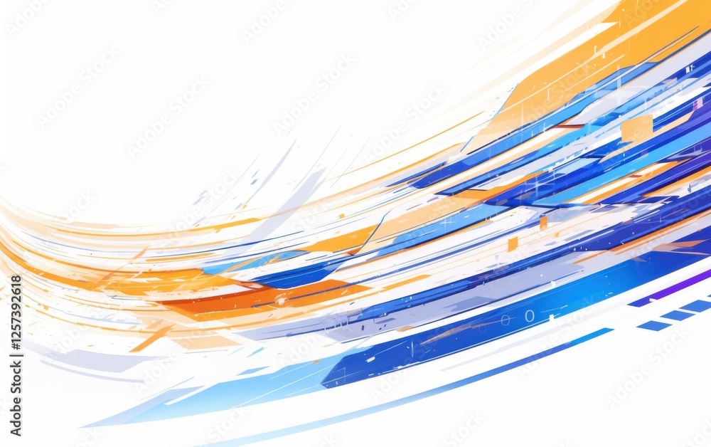 Sticker abstract vibrant energy trails background with vibrant energy trails and dynamic color flows. emphas