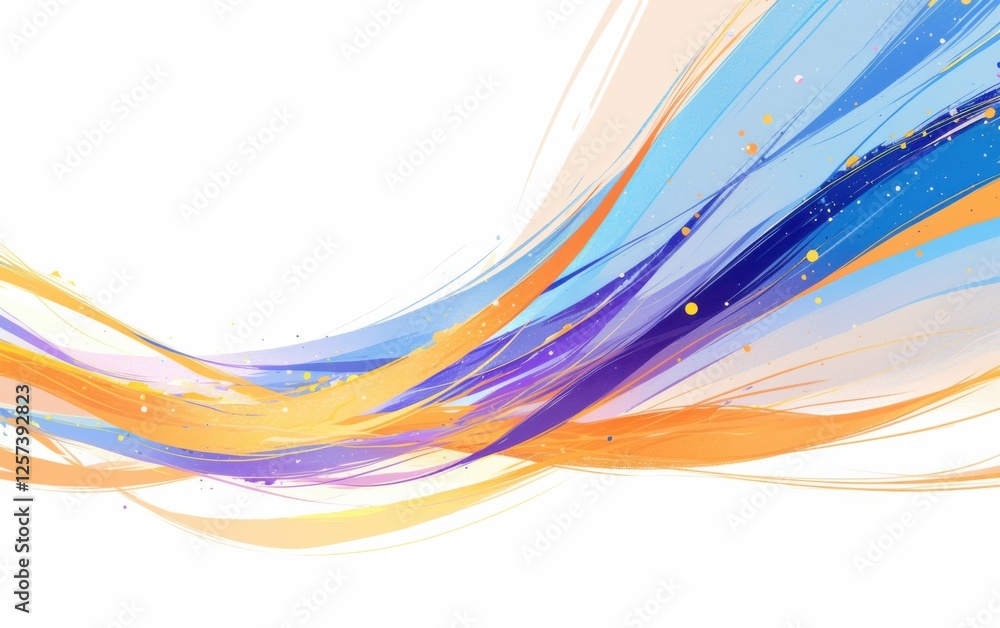 Sticker abstract vibrant energy trails background with vibrant energy trails and dynamic color flows. emphas