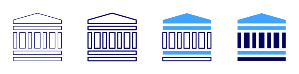 Property value estimation tools icon in 4 different styles. Thin Line, Line, Bold Line, Duotone. Duotone style. Editable stroke