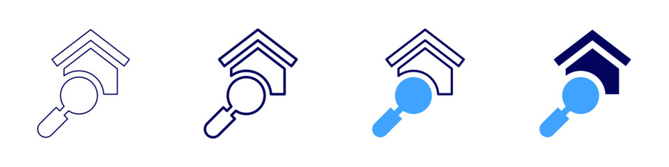 Real estate agent marketing icon in 4 different styles. Thin Line, Line, Bold Line, Duotone. Duotone style. Editable stroke