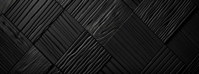 Linear patterns on a black background, minimalist design banner template with white space for text. Ideal for sleek and modern presentations, websites, and digital designs.