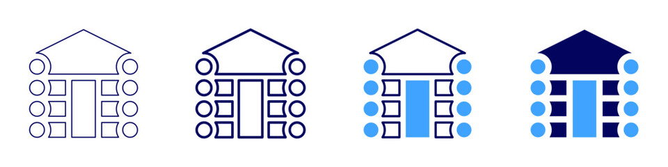 Real estate investment opportunities icon in 4 different styles. Thin Line, Line, Bold Line, Duotone. Duotone style. Editable stroke