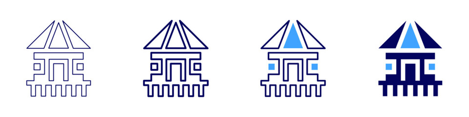 Real estate marketing icon in 4 different styles. Thin Line, Line, Bold Line, Duotone. Duotone style. Editable stroke