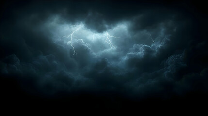 Lightning storm clouds night sky