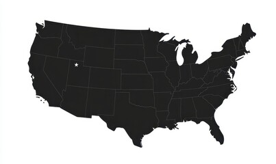 USA Map Silhouette