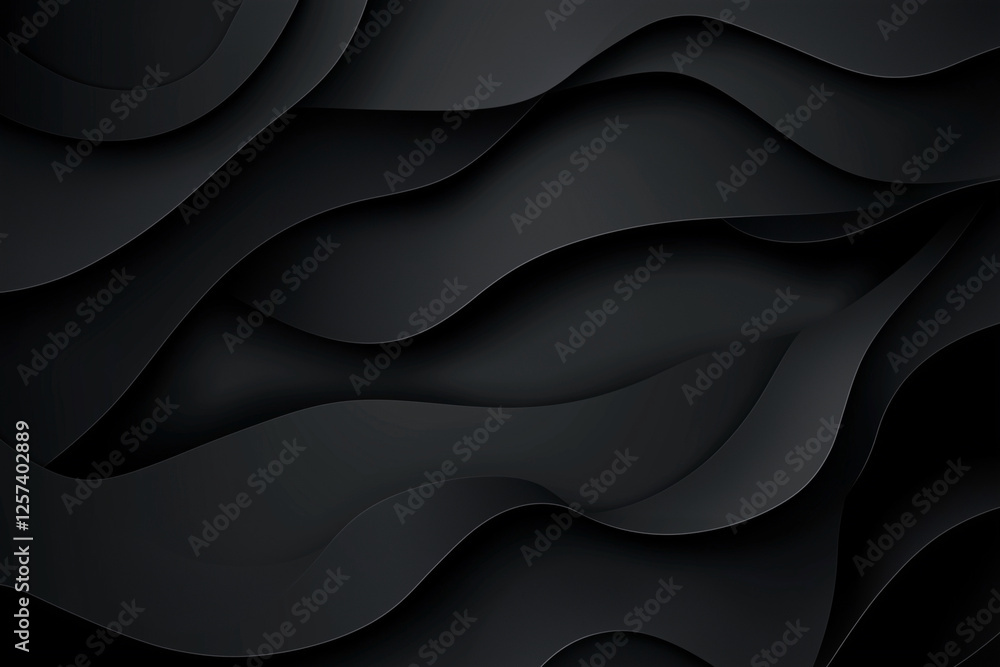 Poster black wave pattern. the image is abstract and has a moody, mysterious feel to it.