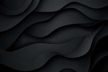 Fototapeta premium black wave pattern. The image is abstract and has a moody, mysterious feel to it. 
