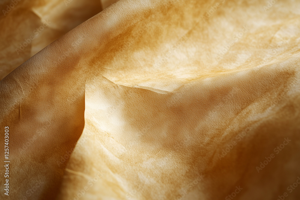 Poster piece of fabric with a brownish color and a slightly wrinkled texture.