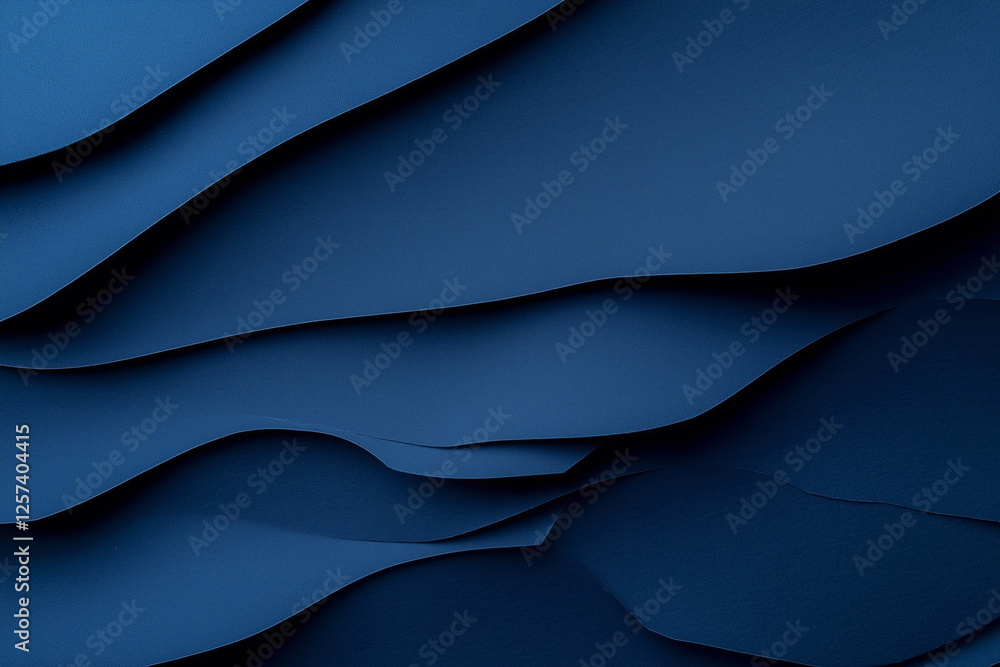 Poster blue and white abstract piece of art. the blue and white colors create a sense of calmness and seren