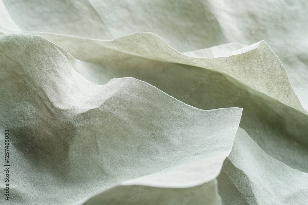 Poster piece of paper with a wave pattern on it. the paper is white and has a texture that looks like it's 