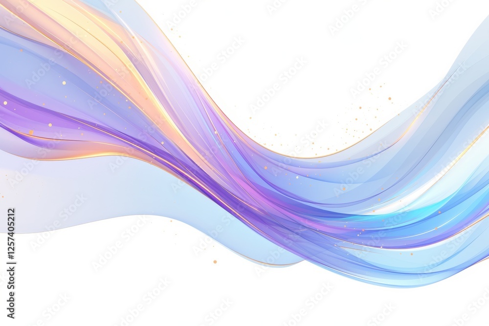 Sticker abstract vibrant light waves background with vibrant light waves and fluid color transitions. emphas
