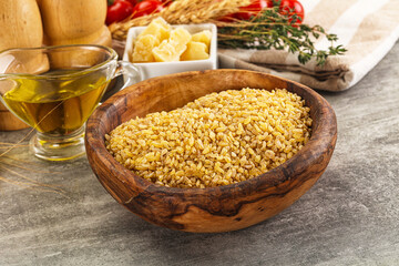 Dry wheat bulgur fow cooking