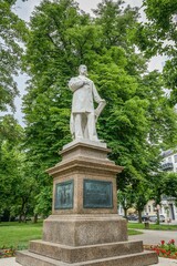 Obraz premium Kaiser-Wilhelm-Denkmal im Kurpark, Bad Ems, Rheinland-Pfalz, Deutschland