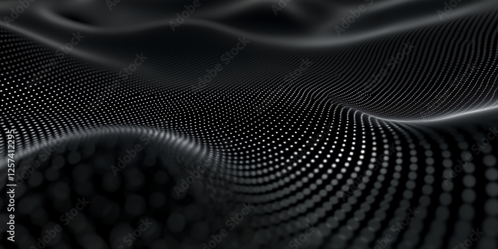 Aufkleber abstract black and white wave pattern with dynamic energy