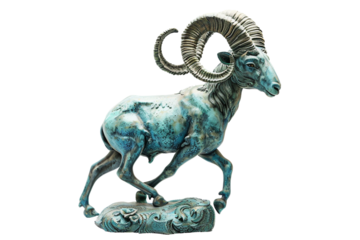 Iconic Capricorn zodiac sign design isolated on transparent background