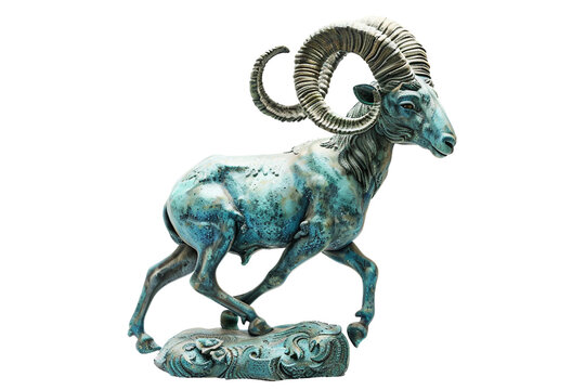 Iconic Capricorn zodiac sign design isolated on transparent background