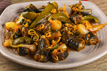 Roasted eel with lemongrass and sauce