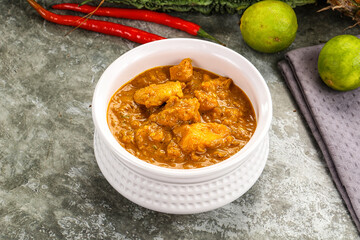 Indian cuisine - spicy chicken curry