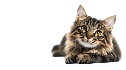 Beautiful Cat, Isolated on White Background