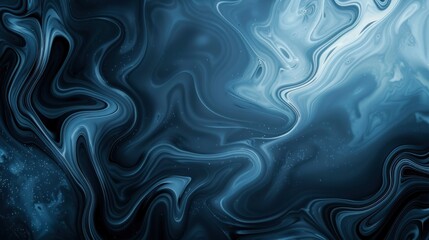 Obraz premium Photo of Blue Background with Abstract Swirls for Design, Featuring White Space in the Center for Text. Ideal for Banner Templates and Digital Projects. Minimalist Wallpaper.