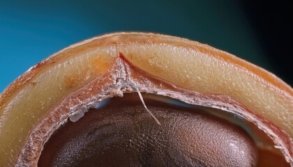 Firefly larvae beneath the surface, revealing fascinating internal structures and features